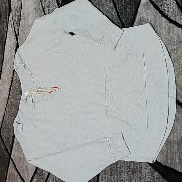 VICTORIA SECRET 2016 Oversized V-neck Drawstring Sweatshirt - Picture 1 of 15